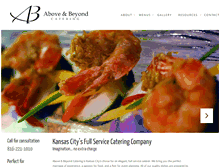 Tablet Screenshot of aboveandbeyondcateringkc.com